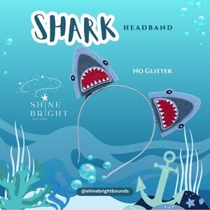 Shark Headband no Glitter